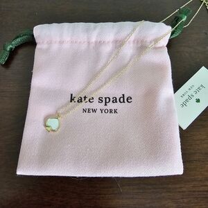 Kate Spade Mini Signature Spade Pendant Necklace Cream Multi